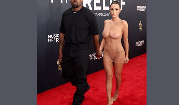 Kanye West And Bianca Censori Naked Grammys 2025