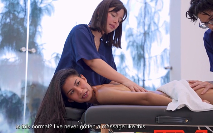 PervMassage Dayana Miller Yenni Leon – Oil Massage Turns Into Slippery Fuck Session